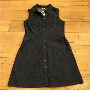 Anne Klein Dark Blue Button-Front Midi Dress, NWT, 10